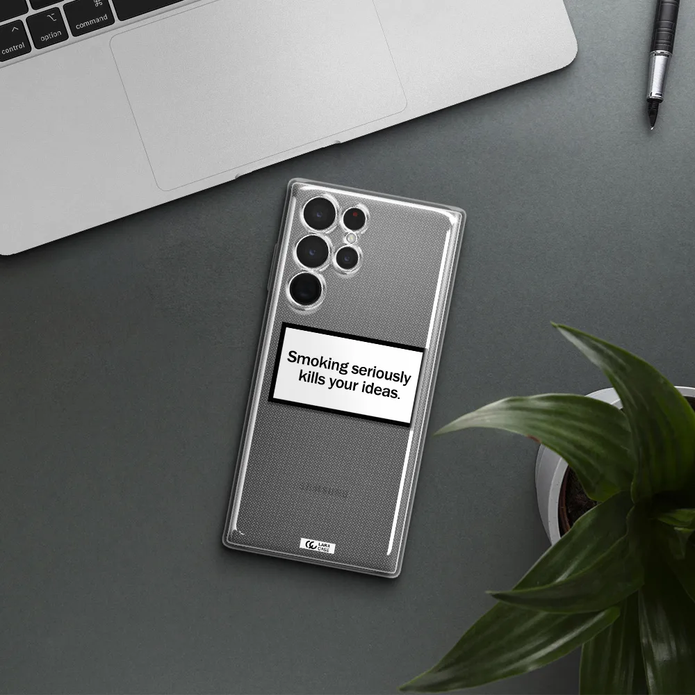 Cigarette Damage Samsung S 22 Ultra Clear TPU Case