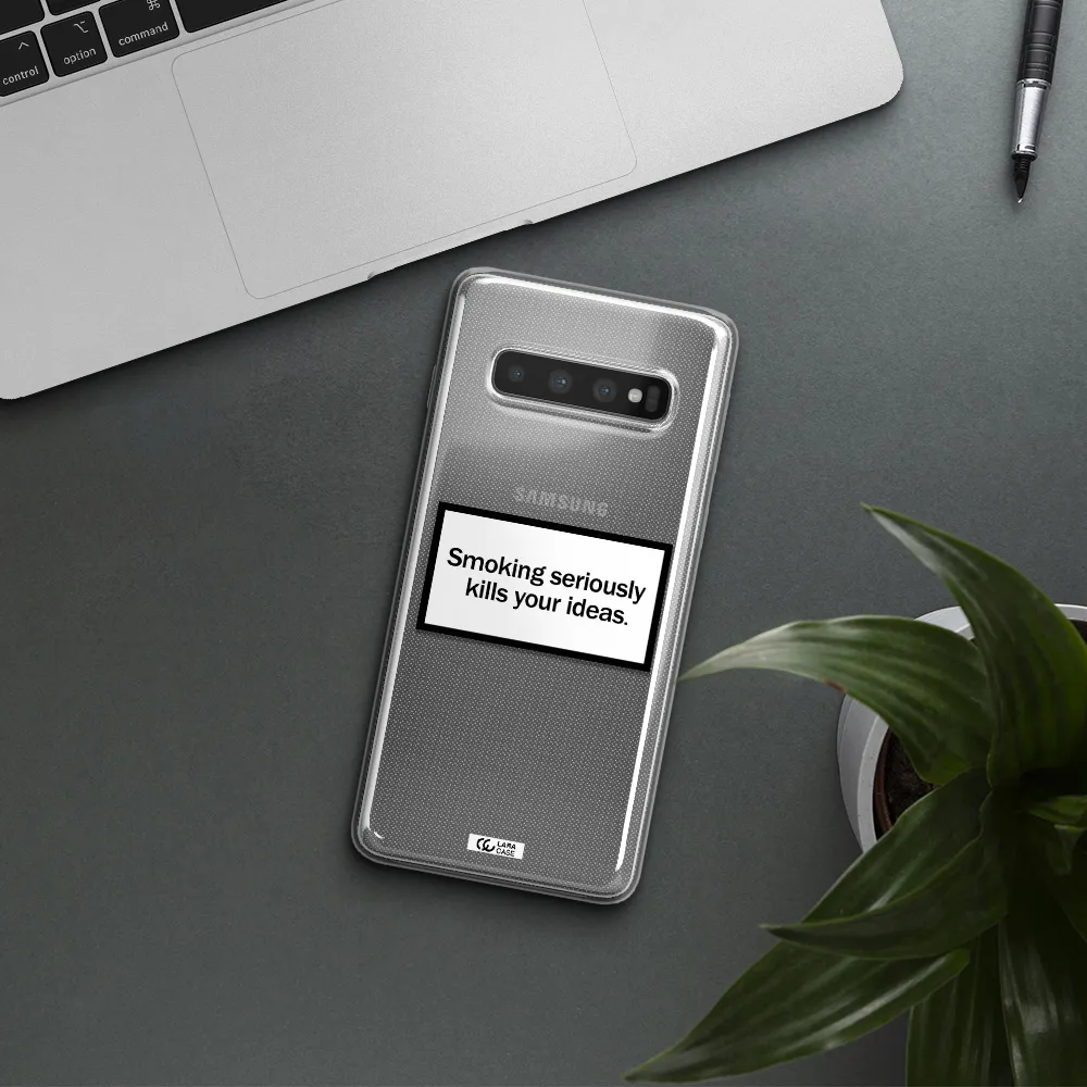 Cigarette Damage Samsung S10 Clear TPU Case
