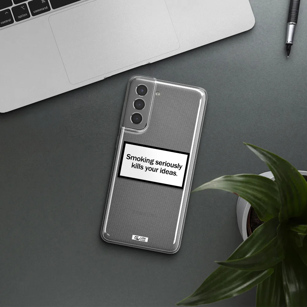 Cigarette Damage Samsung S21 Clear TPU Case