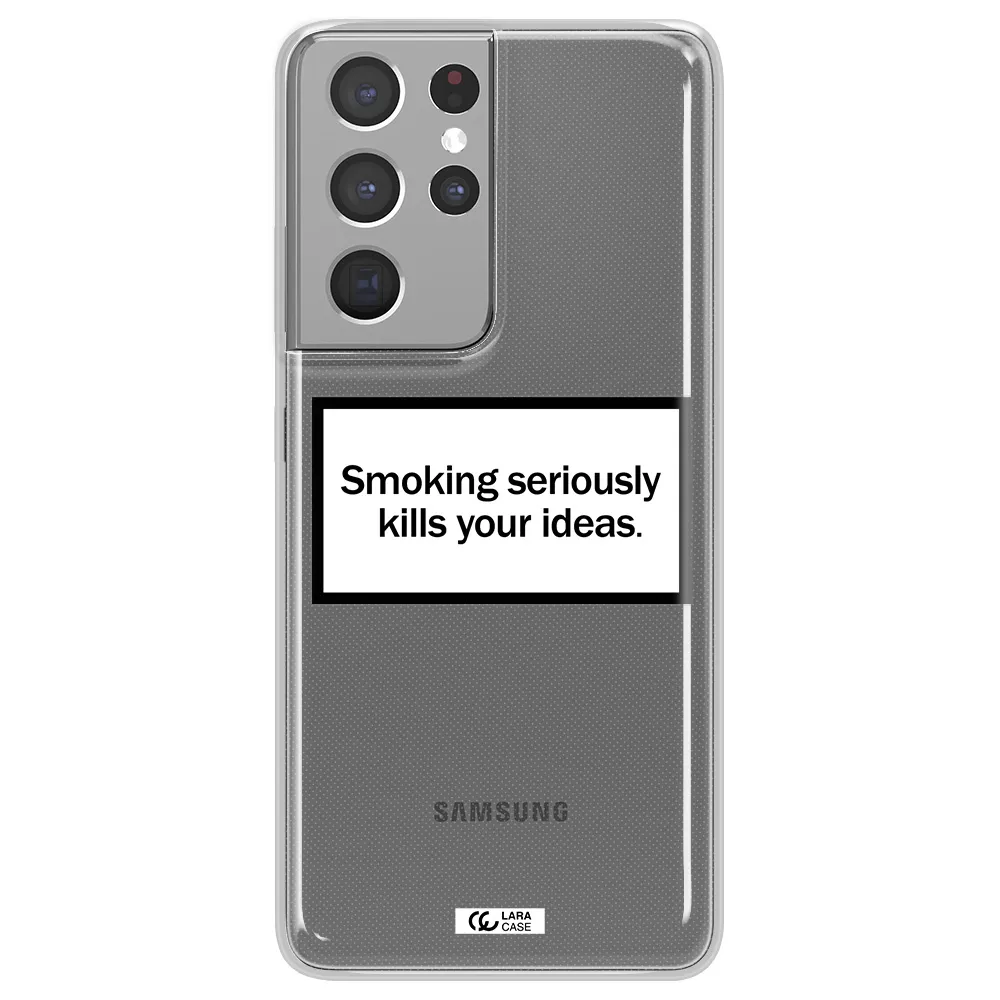 Cigarette Damage Samsung S21 Ultra Clear TPU Case