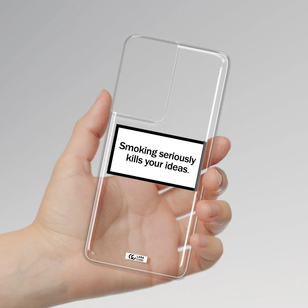 Cigarette Damage Samsung S21 Ultra Clear TPU Case