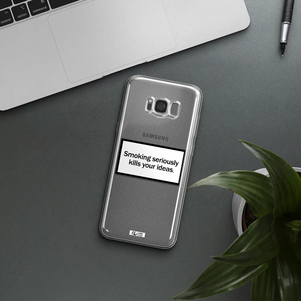 Cigarette Damage Samsung S8 Clear TPU Case