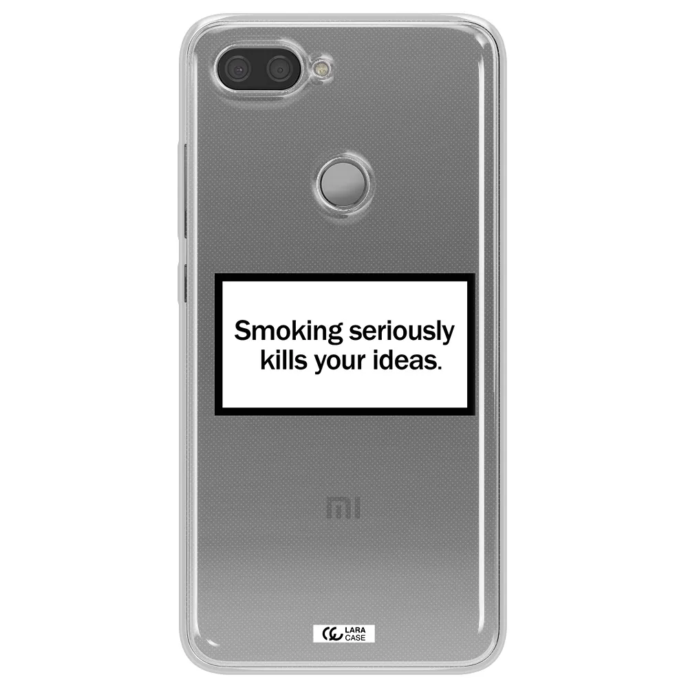 Cigarette Damage Xiaomi Mi 8 Lite Clear TPU Case