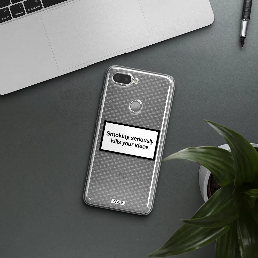 Cigarette Damage Xiaomi Mi 8 Lite Clear TPU Case