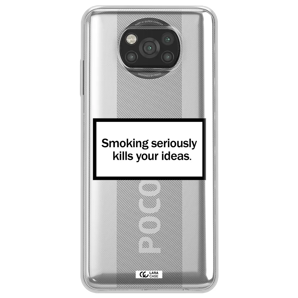 Cigarette Damage Xiaomi Poco X3 Clear TPU Case