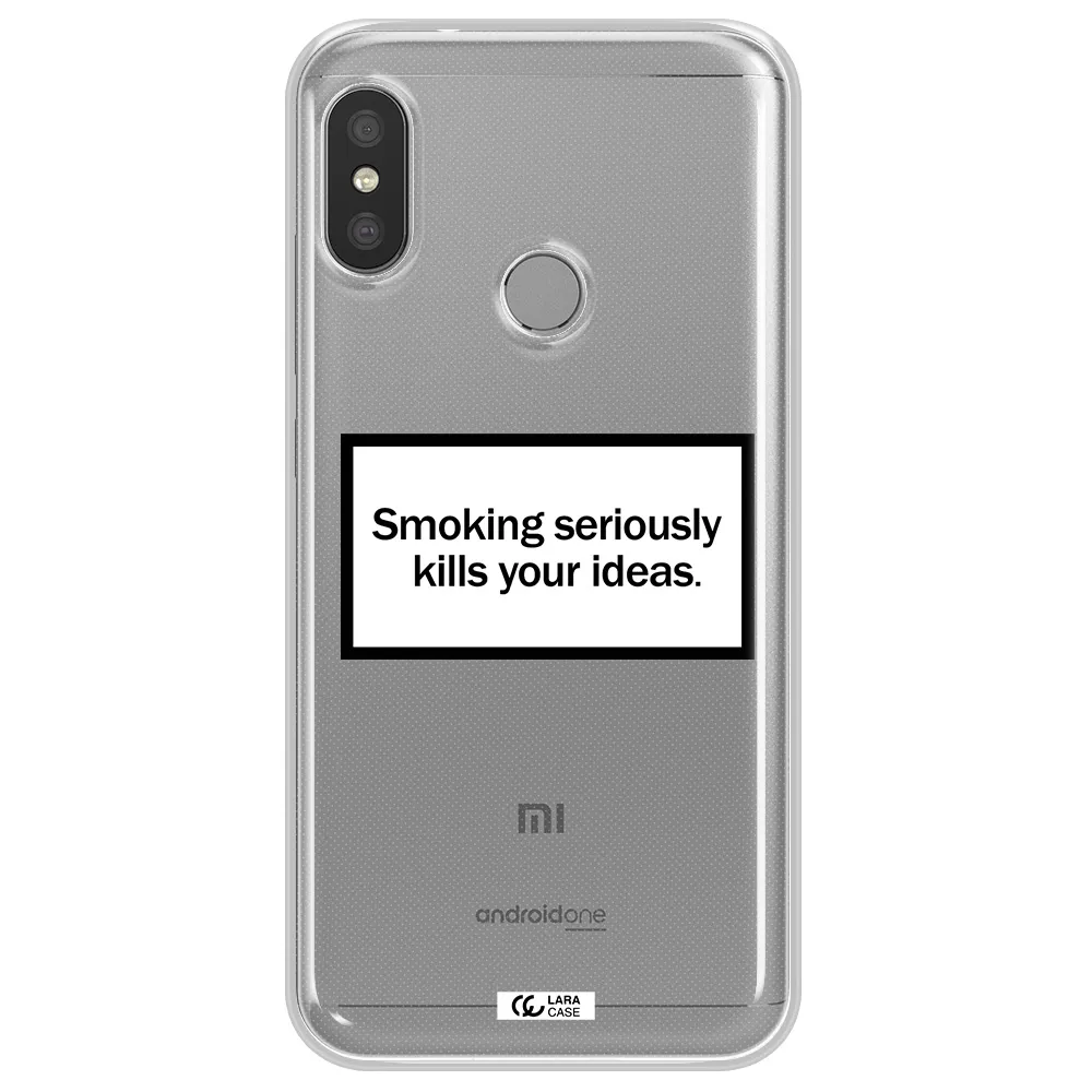 Cigarette Damage Xiaomi Redmi 6 Pro Clear TPU Case