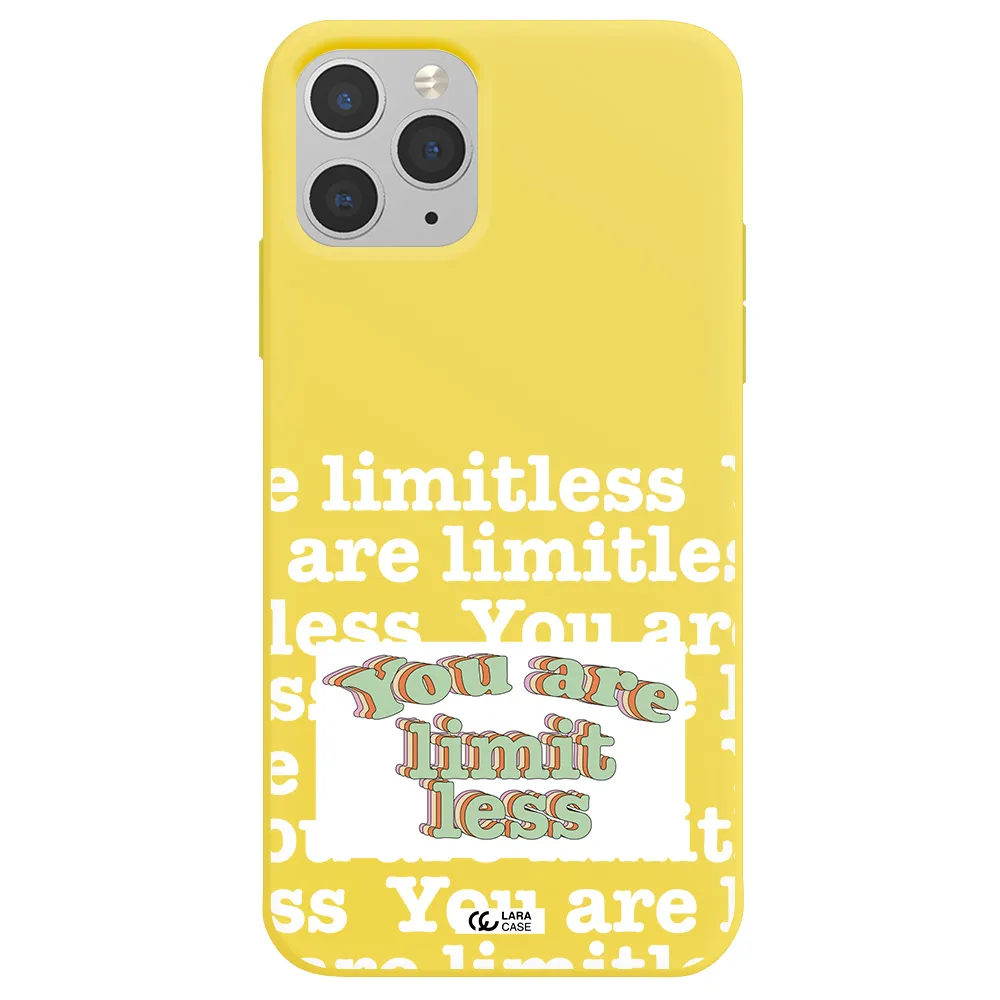 Limitless Apple iPhone 11 pro max Silicone canary yellow Case