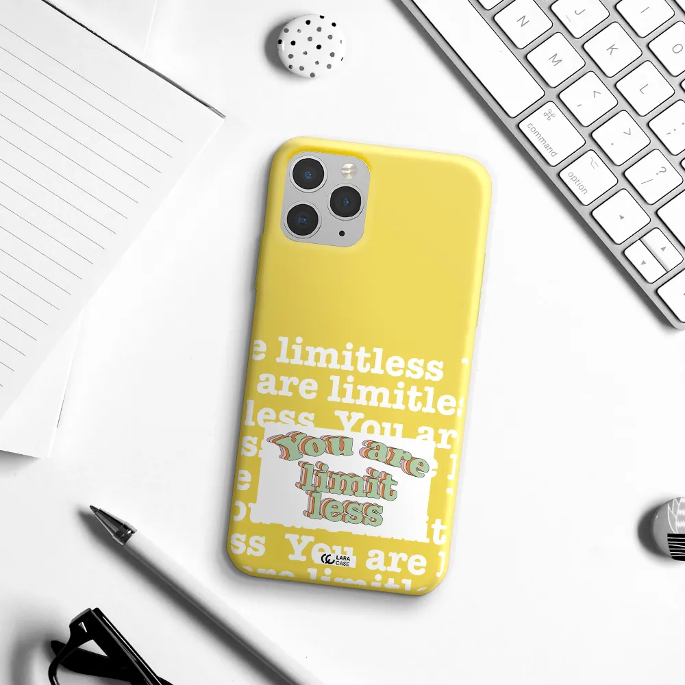 Limitless Apple iPhone 11 pro max Silicone canary yellow Case