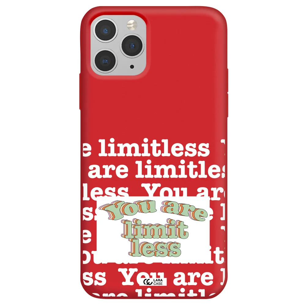 Limitless Apple iPhone 11 pro max Silicone Imperial Red Case