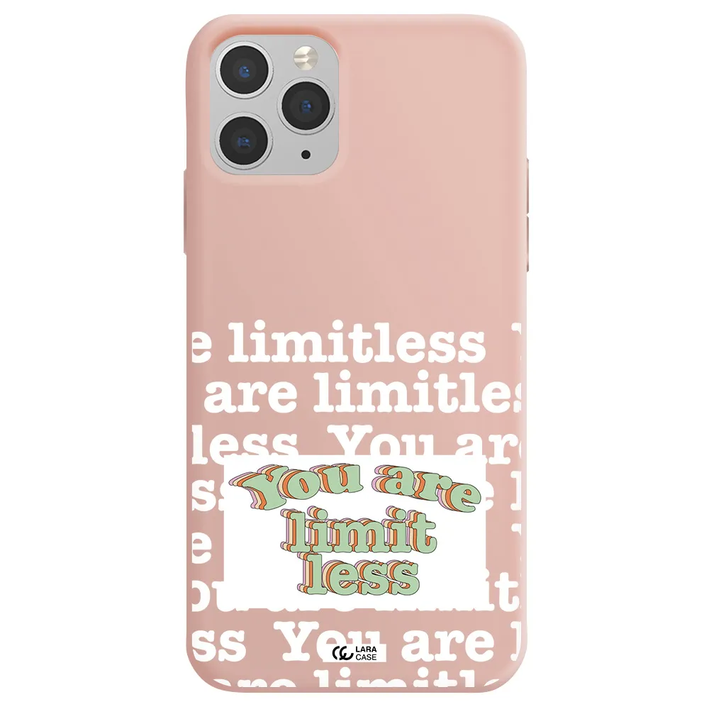 Limitless Apple iPhone 11 pro max Silicone pastel pink Case