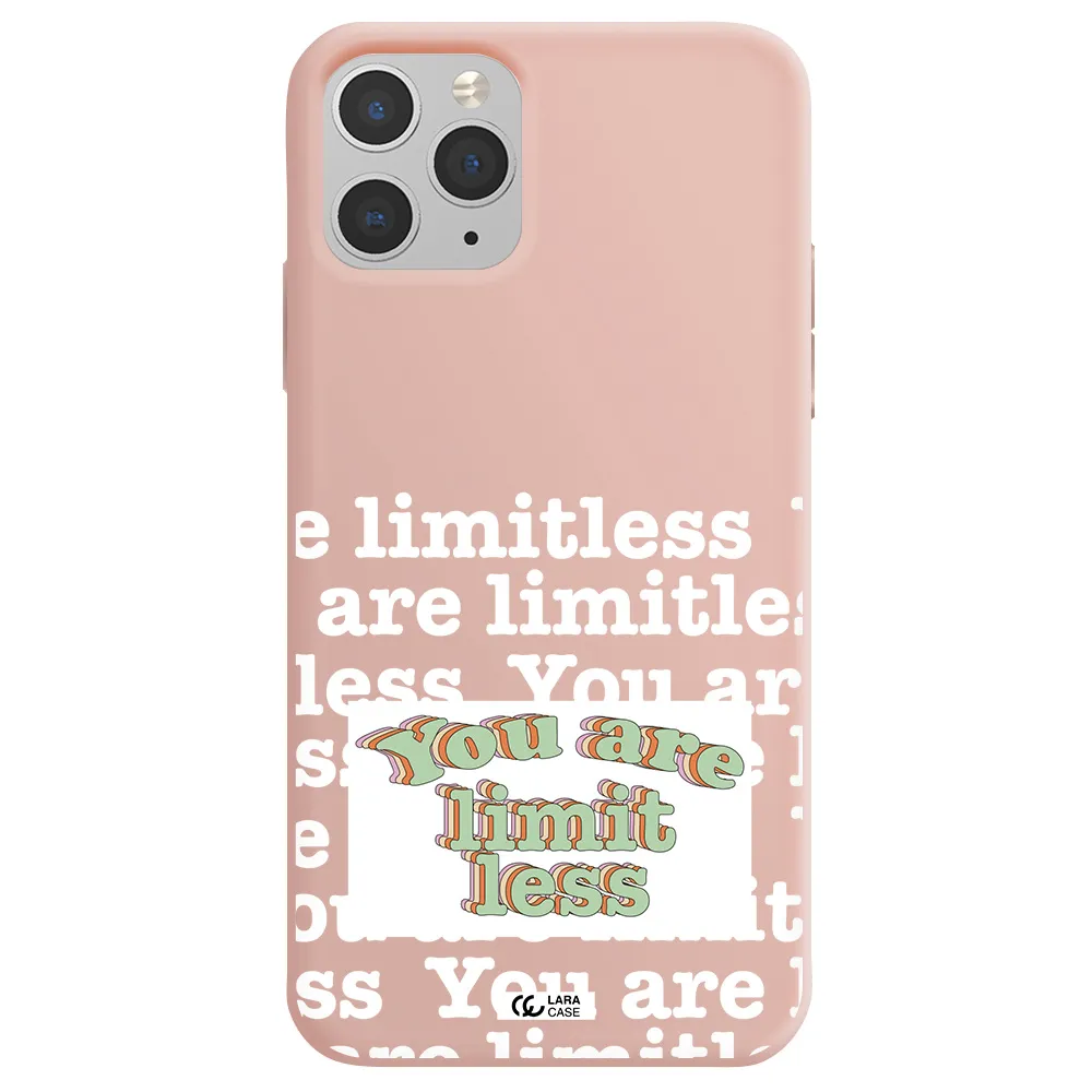 Limitless Apple iPhone 11 pro Silicone pastel pink Case