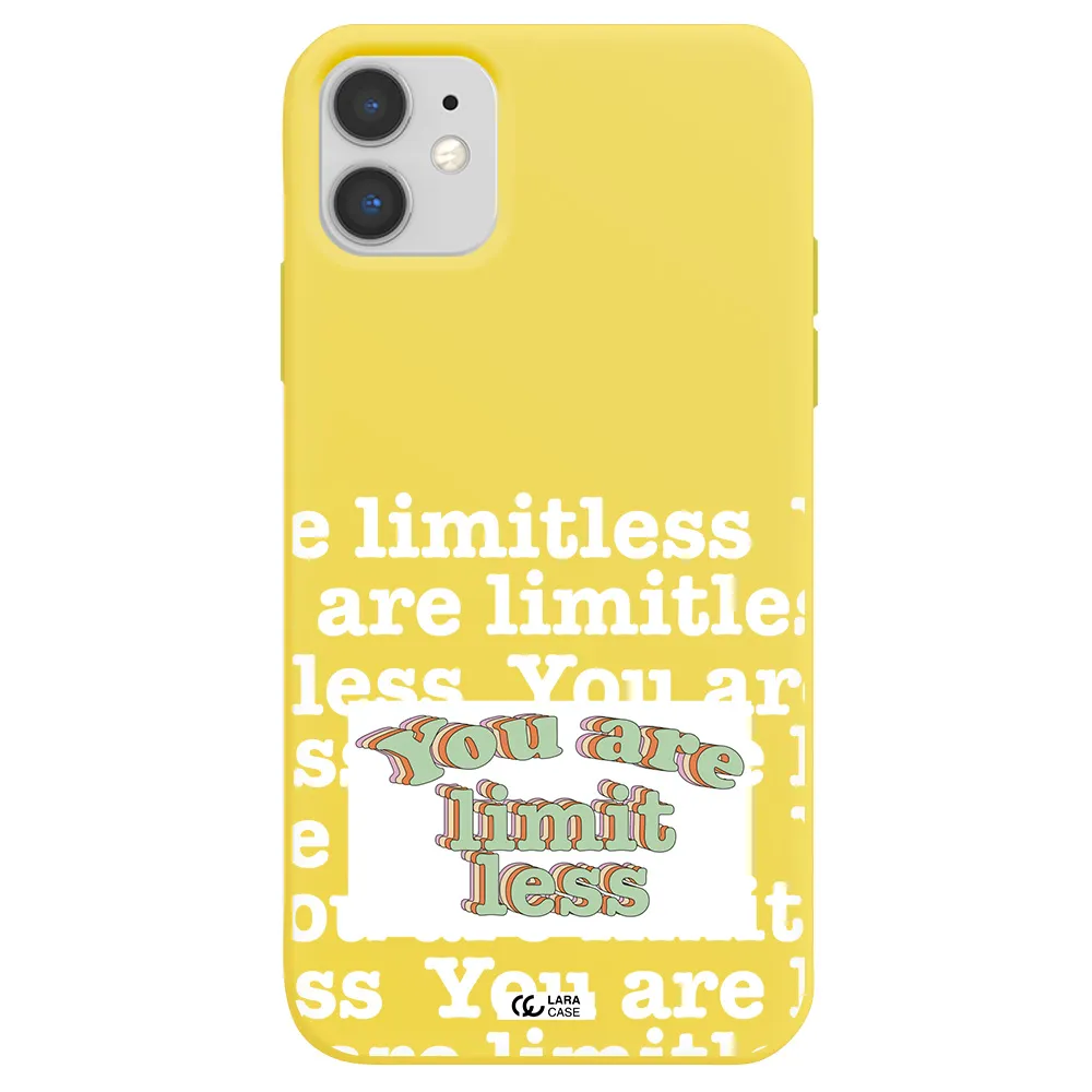 Limitless Apple iPhone 11 Silicone canary yellow Case