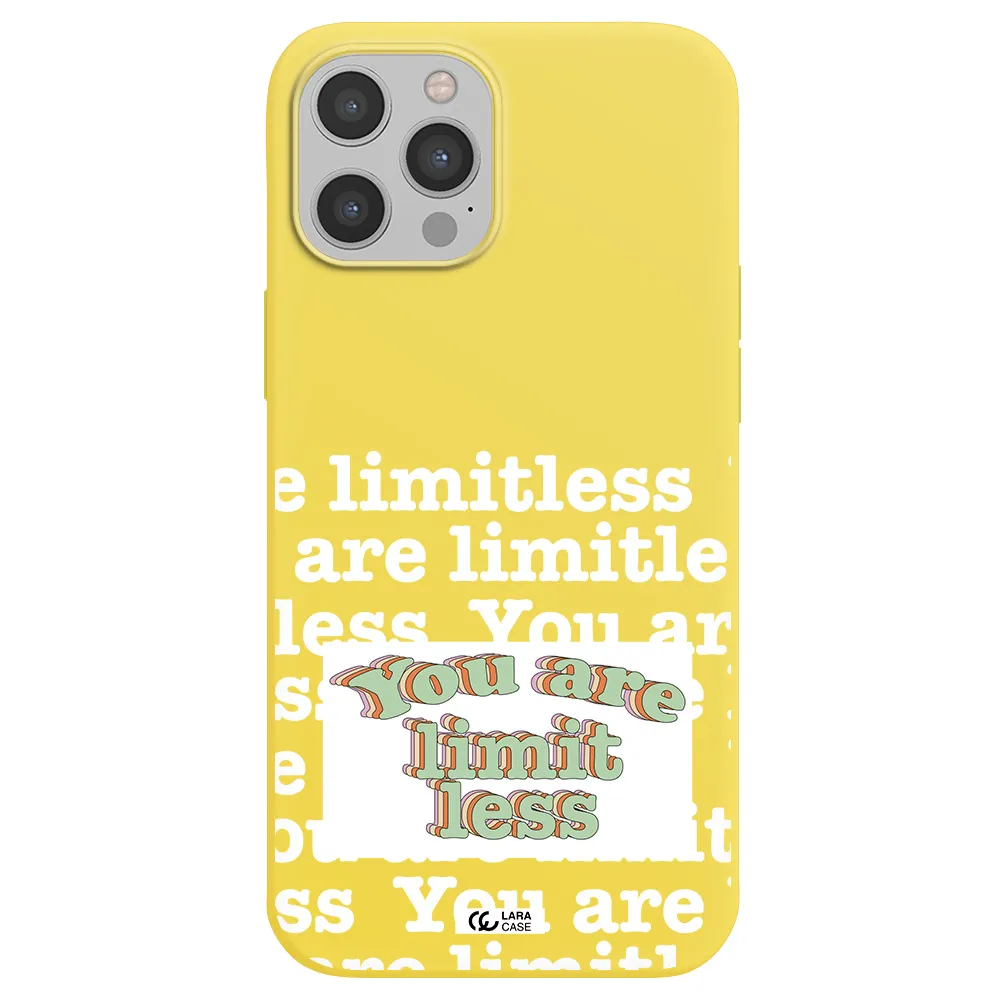 Limitless Apple iPhone 12 pro max Silicone canary yellow Case