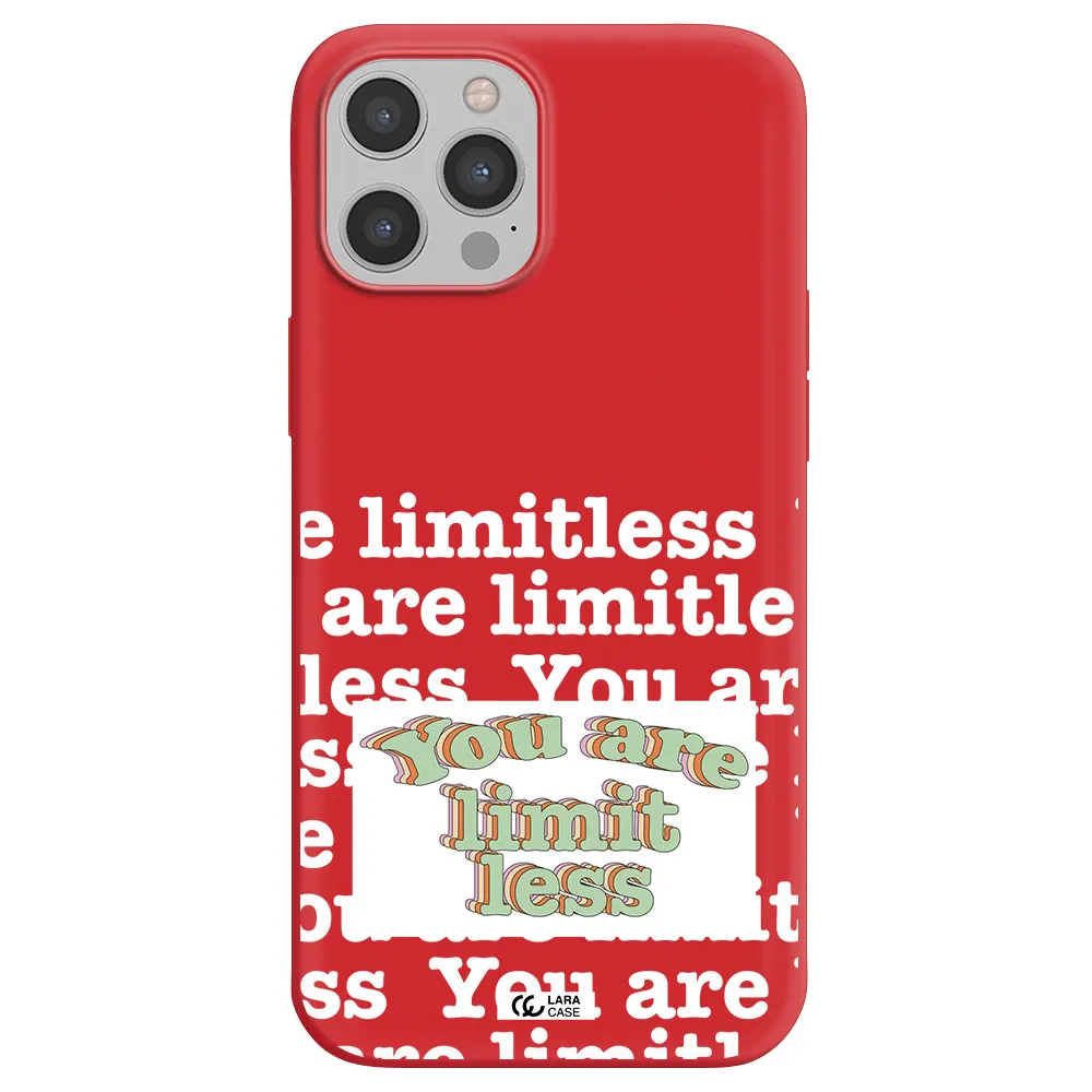 Limitless Apple iPhone 12 pro max Silicone Imperial Red Case