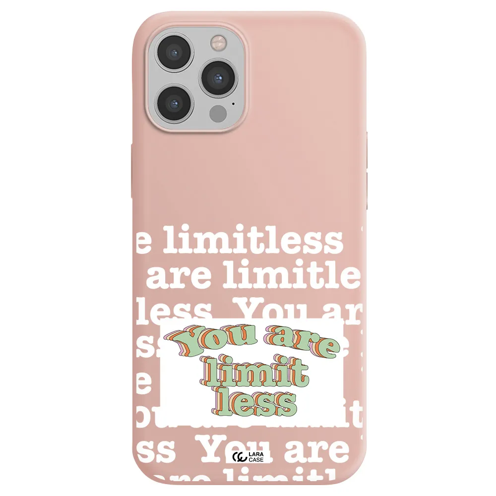 Limitless Apple iPhone 12 pro max Silicone pastel pink Case