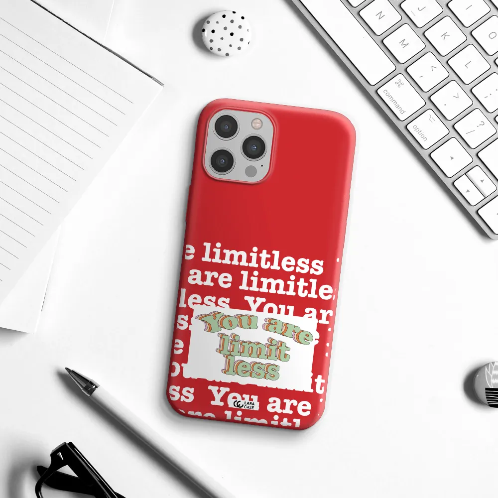 Limitless Apple iPhone 12 pro Silicone Imperial Red Case