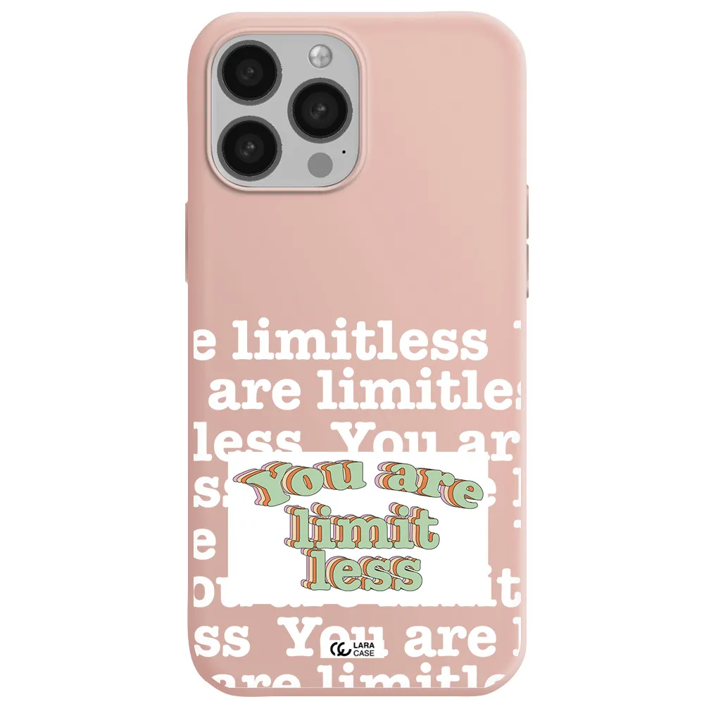 Limitless Apple iPhone 13 Pro Max Silicone pastel pink Case