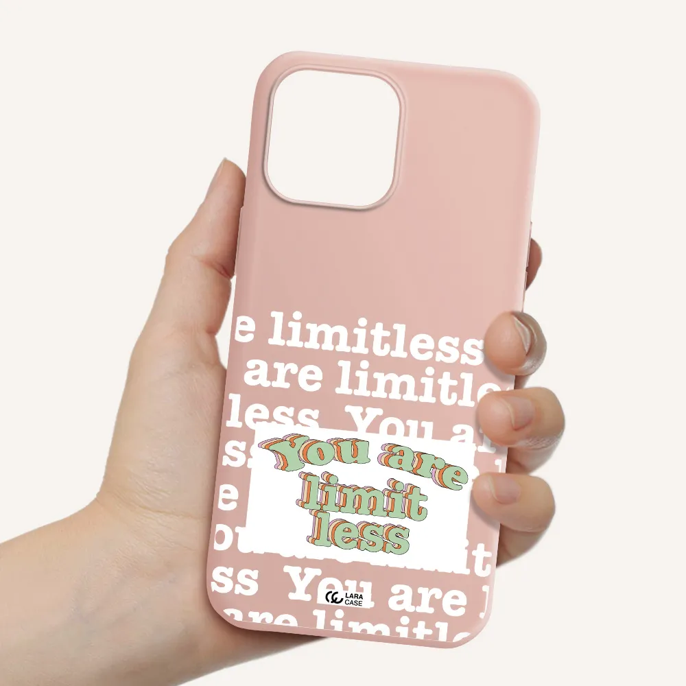 Limitless Apple iPhone 13 Pro Max Silicone pastel pink Case