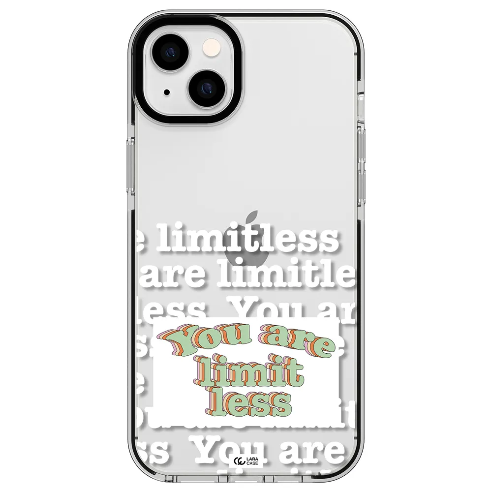 Limitless Apple iPhone 14 plus impact black border Case