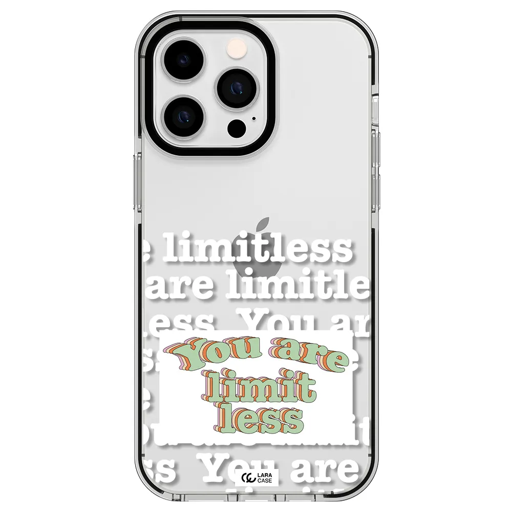 Limitless Apple iPhone 14 pro max impact black border Case
