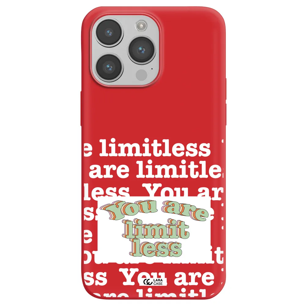 Limitless Apple iPhone 14 pro max Silicone Imperial Red Case