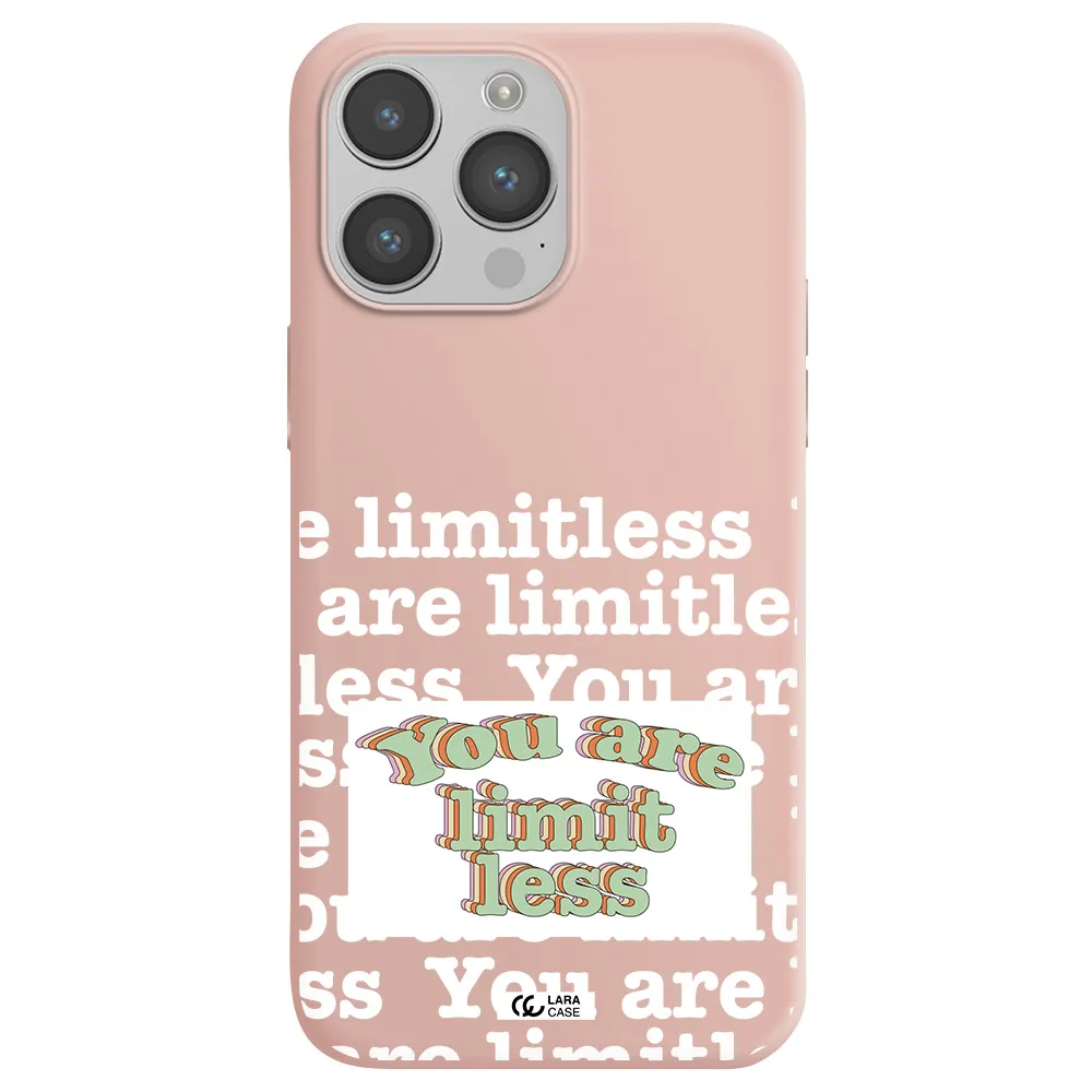 Limitless Apple iPhone 14 pro max Silicone pastel pink Case