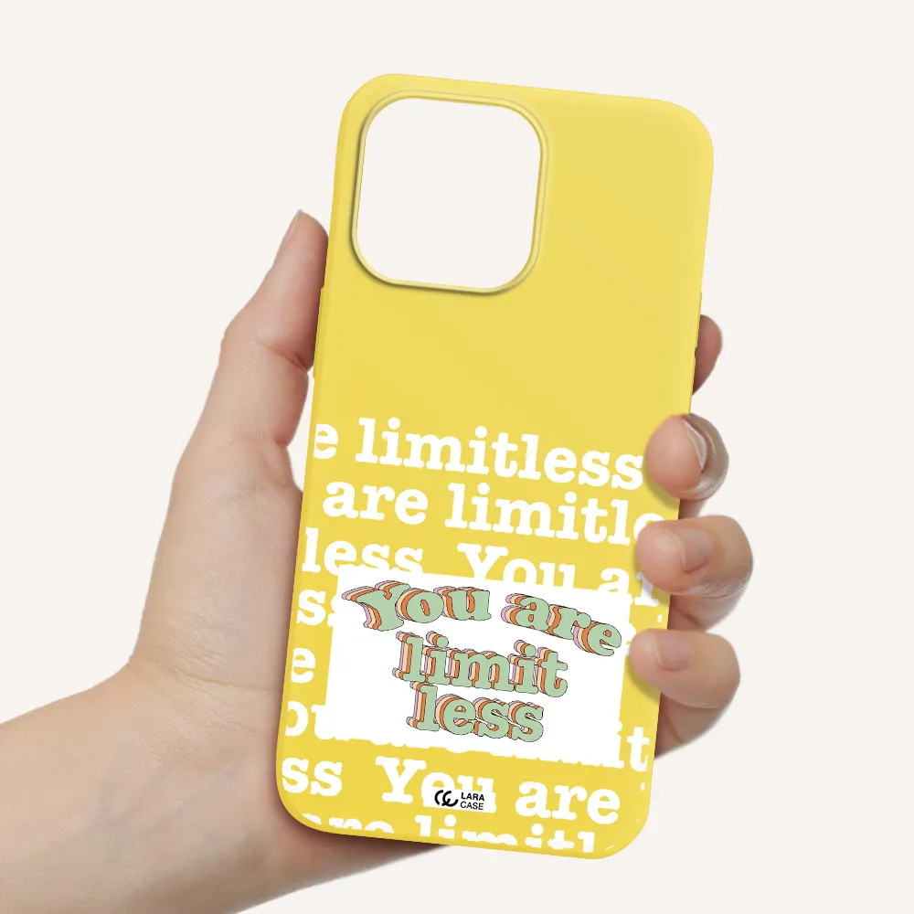 Limitless Apple iPhone 14 pro Silicone canary yellow Case