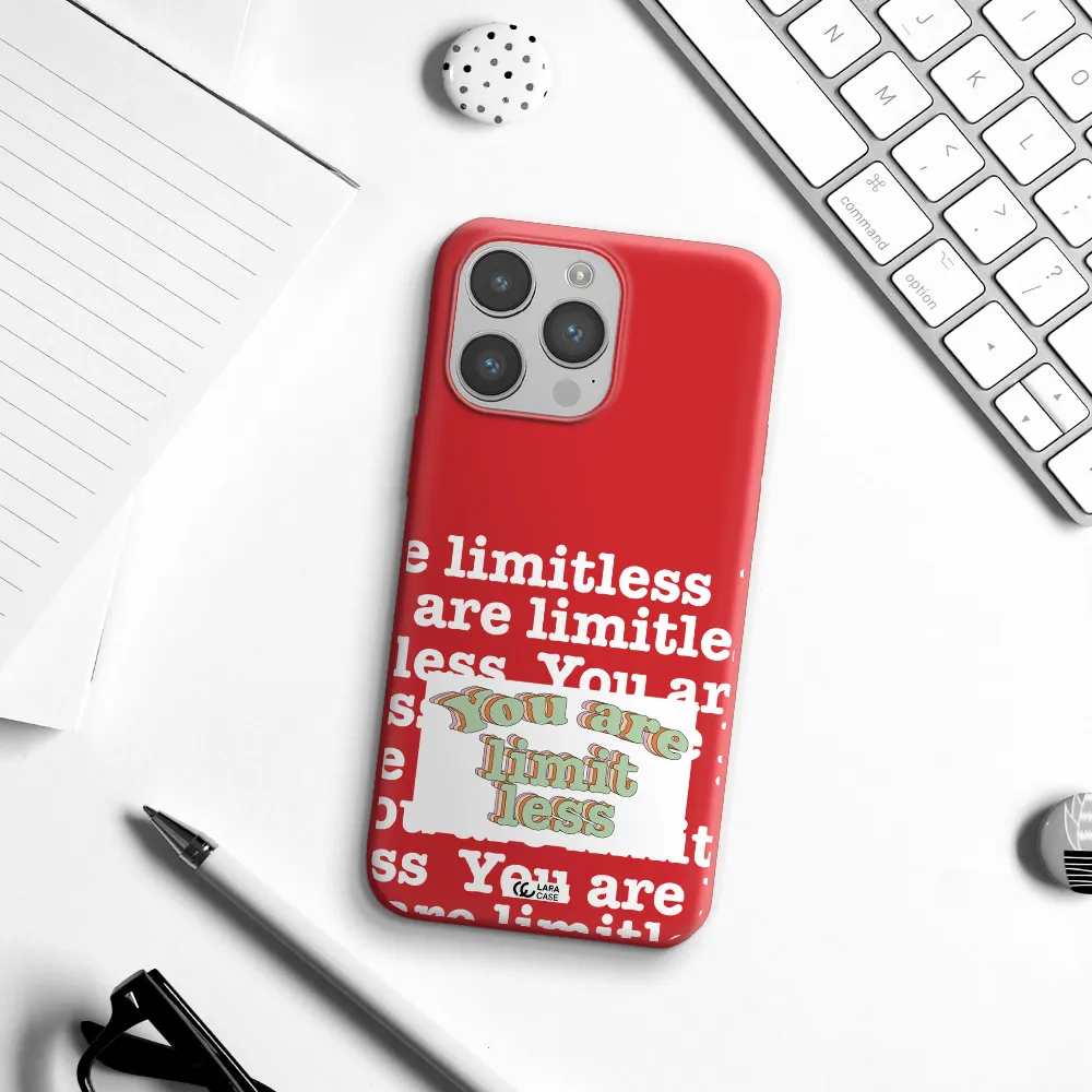 Limitless Apple iPhone 14 pro Silicone Imperial Red Case