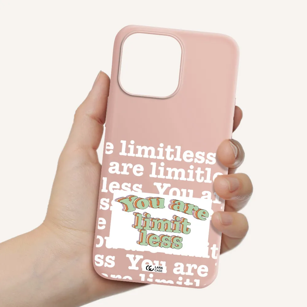 Limitless Apple iPhone 14 pro Silicone pastel pink Case