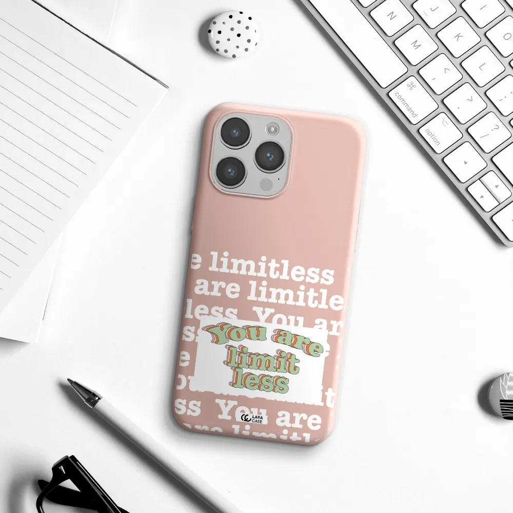 Limitless Apple iPhone 14 pro Silicone pastel pink Case