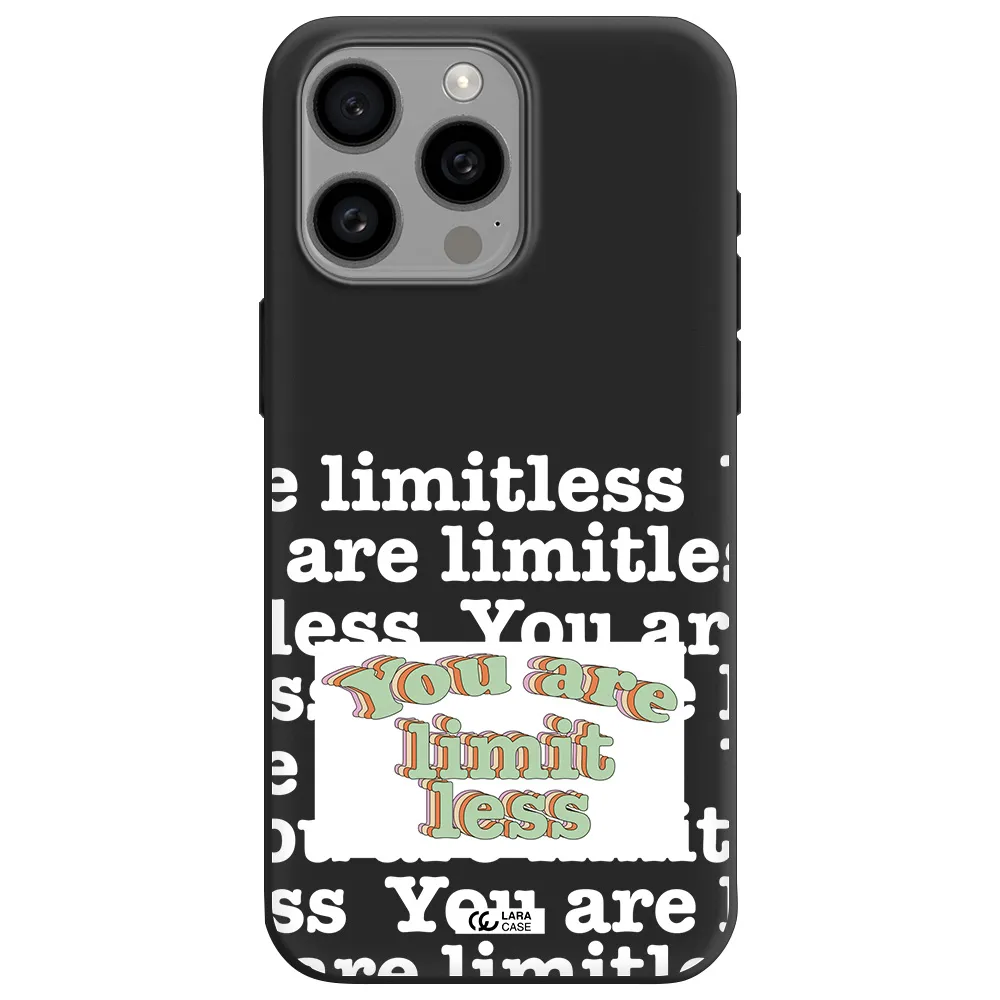 Limitless Apple Iphone 15 Pro max Silicone black Case