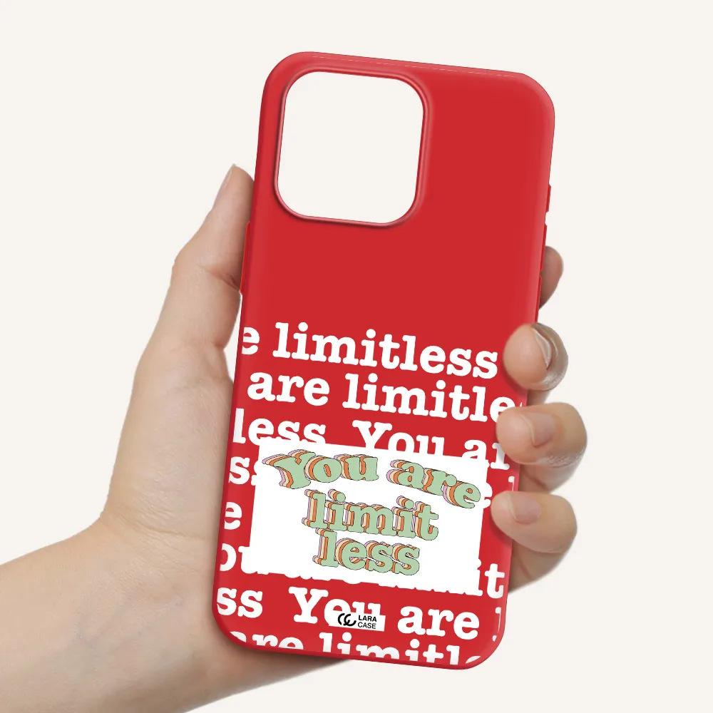 Limitless Apple Iphone 15 Pro Max Silicone Imperial Red Case