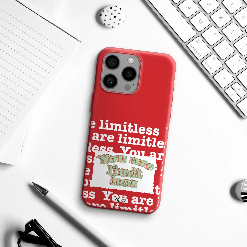 Limitless Apple Iphone 15 Pro Max Silicone Imperial Red Case