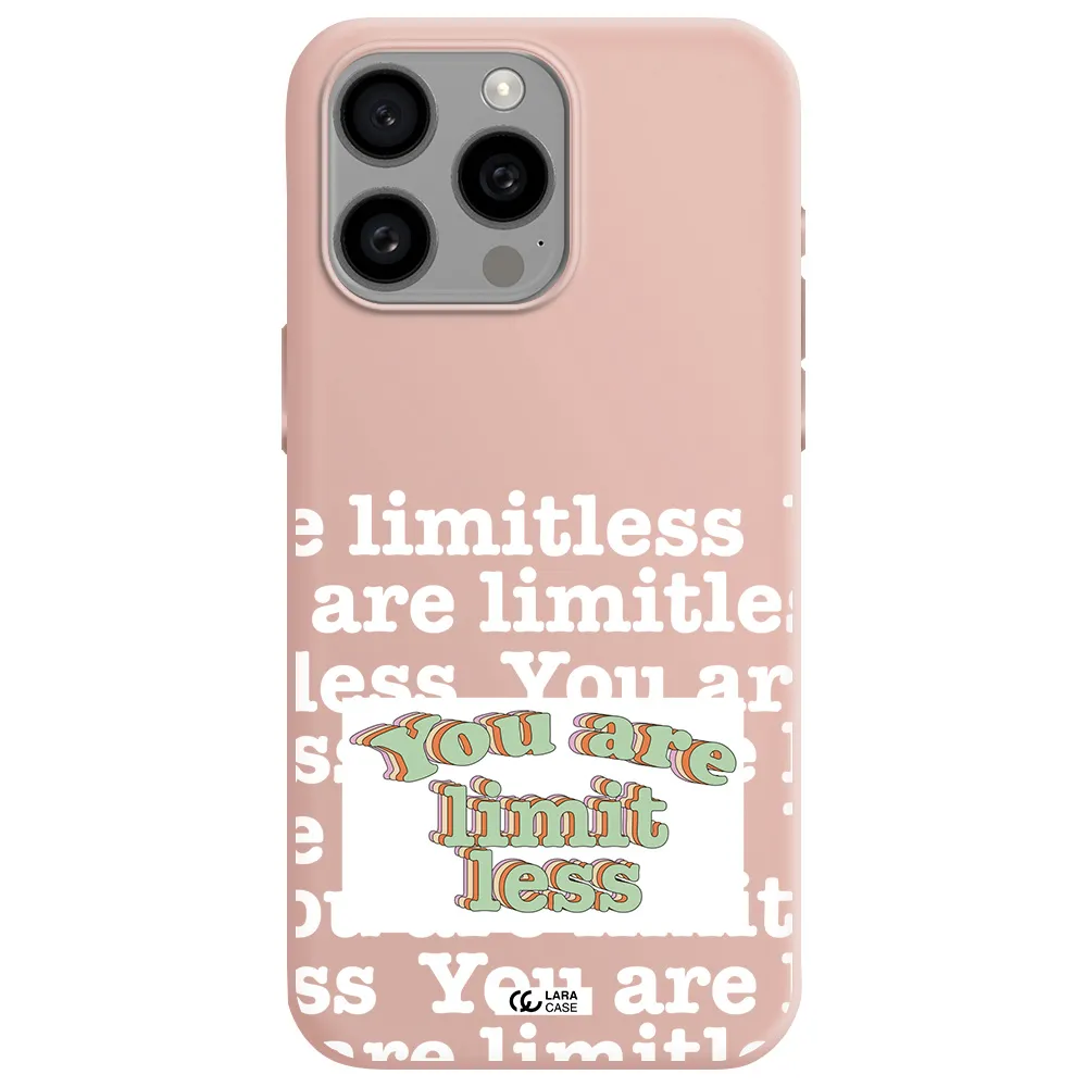 Limitless Apple Iphone 15 Pro max Silicone pastel pink Case