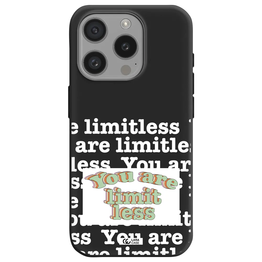 Limitless Apple Iphone 15 Pro Silicone Black Case