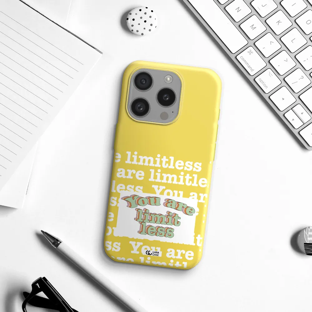 Limitless Apple Iphone 15 Pro Silicone Canary Yellow Case