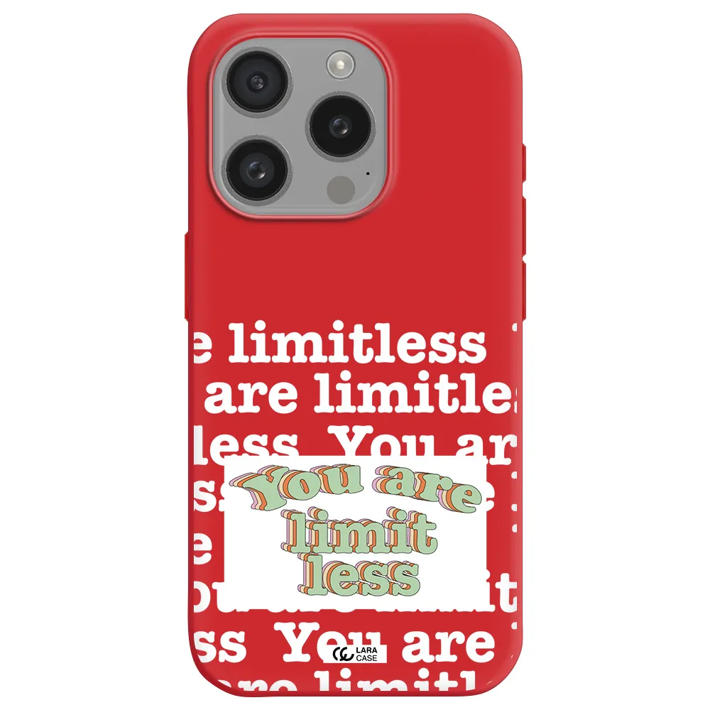 Limitless Apple Iphone 15 Pro Silicone Imperial Red Case