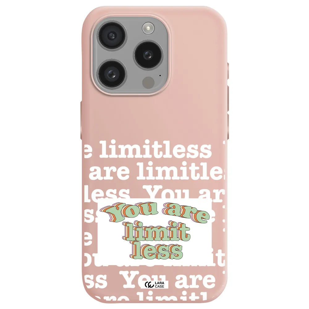 Limitless Apple Iphone 15 Pro Silicone Pastel Pink Case