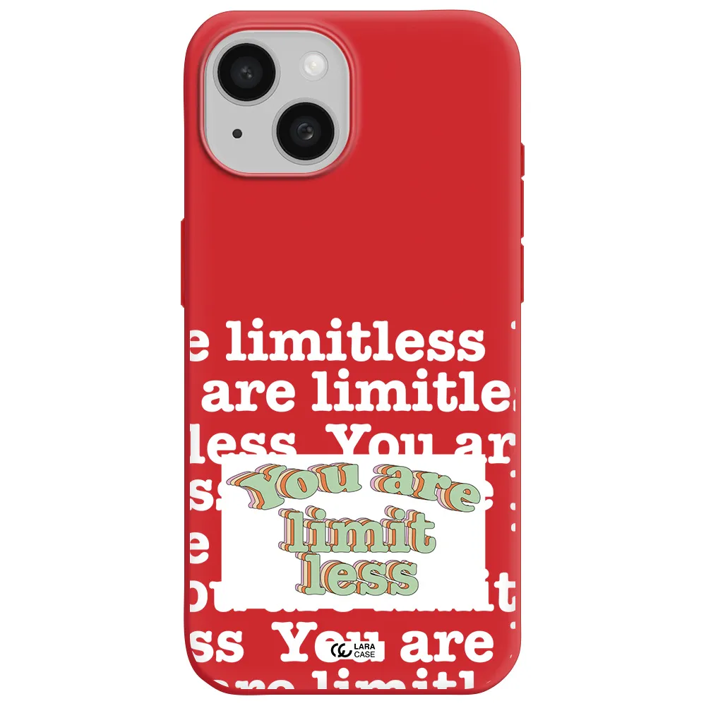 Limitless Apple Iphone 15 Silicone Imperial Red Case