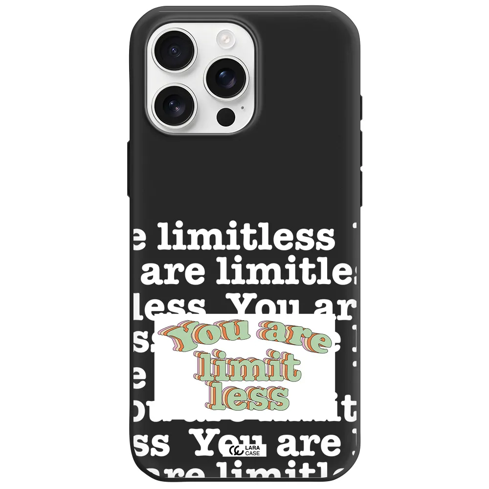 Limitless Apple Iphone 16 Pro Max Silicone Black Case