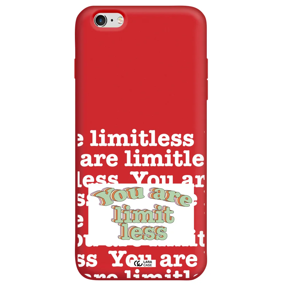 Limitless Apple iPhone 6 s plus Silicone Imperial Red Case
