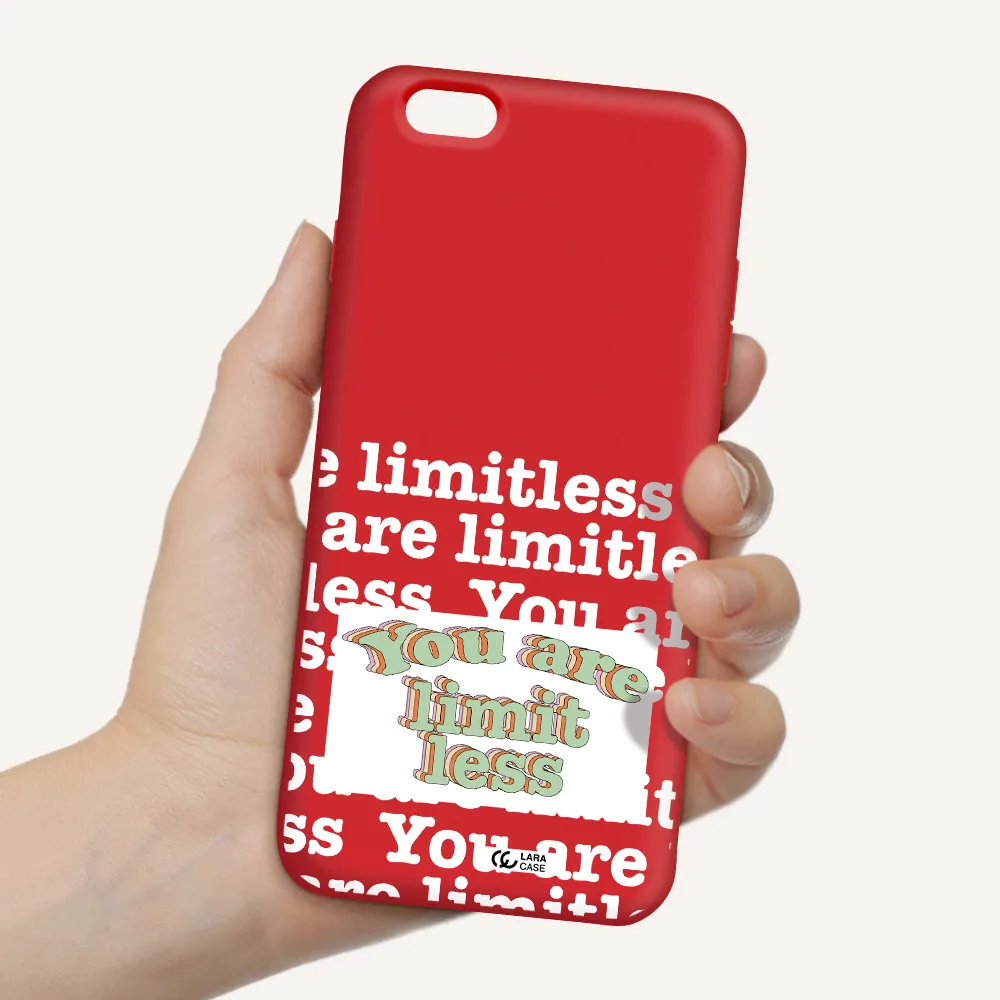 Limitless Apple iPhone 6 s plus Silicone Imperial Red Case