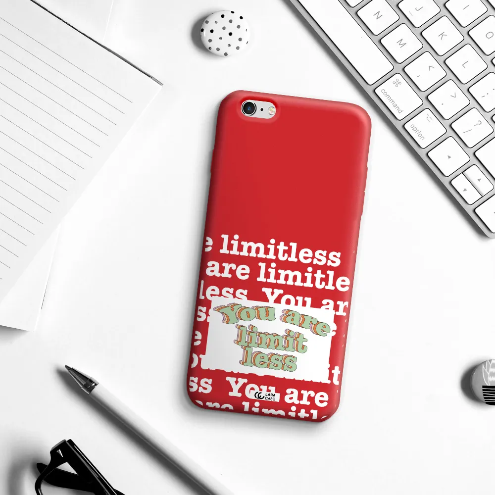 Limitless Apple iPhone 6 s plus Silicone Imperial Red Case