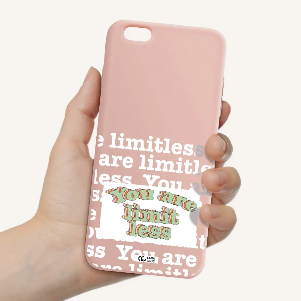 Limitless Apple iPhone 6 s plus Silicone pastel pink Case