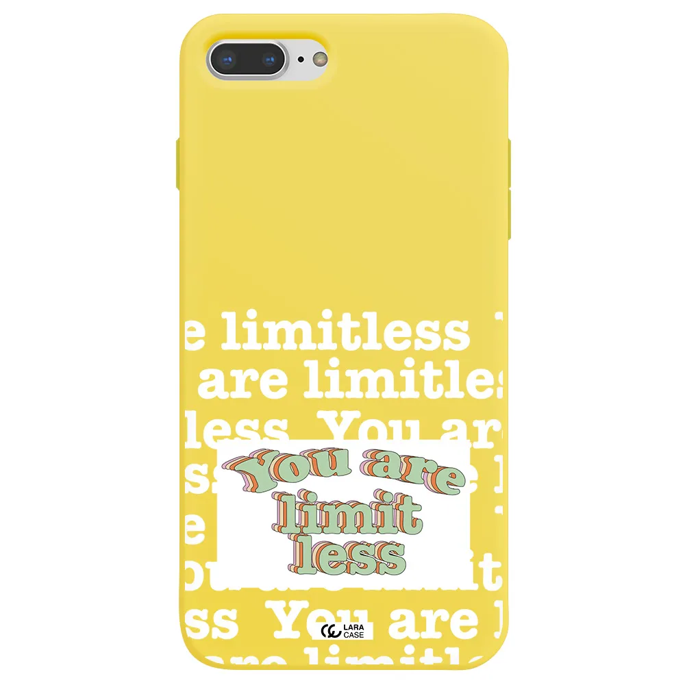 Limitless Apple iPhone 7 plus Silicone canary yellow Case
