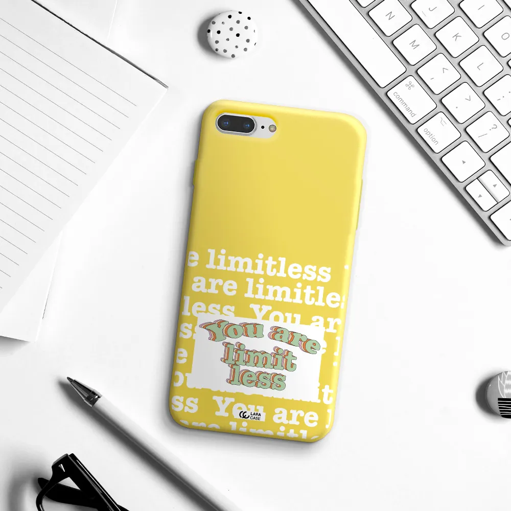 Limitless Apple iPhone 7 plus Silicone canary yellow Case
