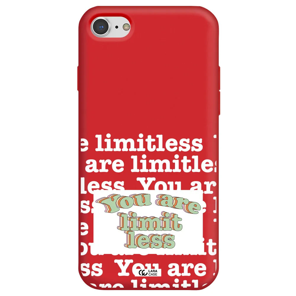 Limitless Apple iPhone 7 Silicone Imperial Red Case