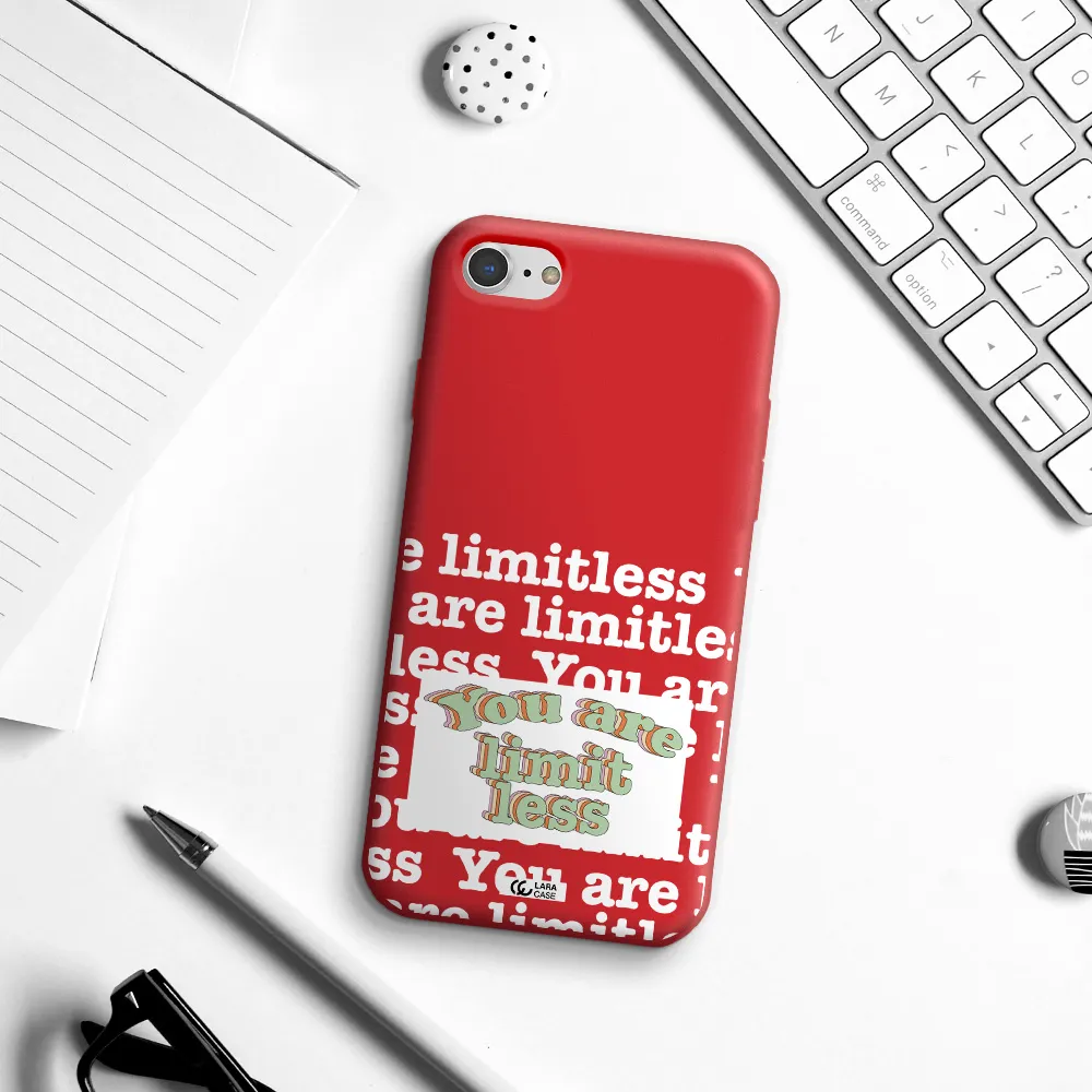 Limitless Apple iPhone 7 Silicone Imperial Red Case