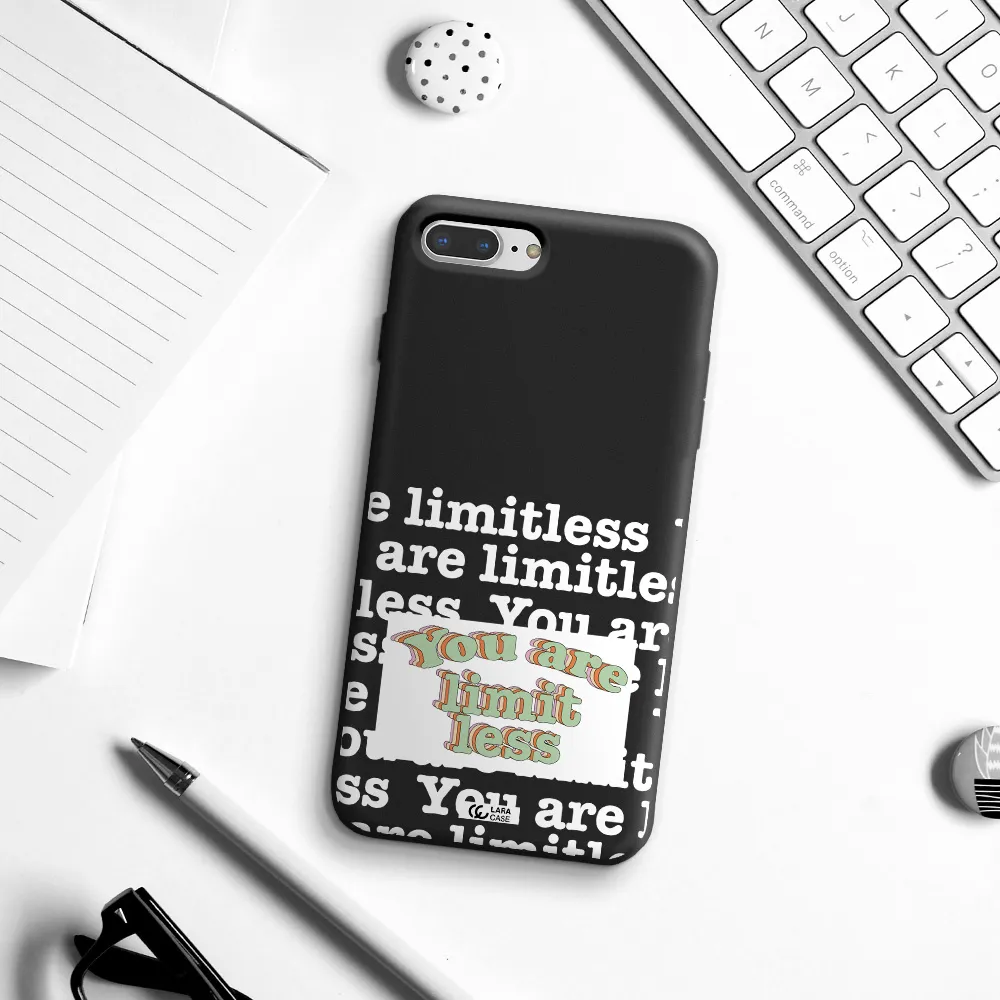 Limitless Apple iPhone 8 plus Silicone black Case