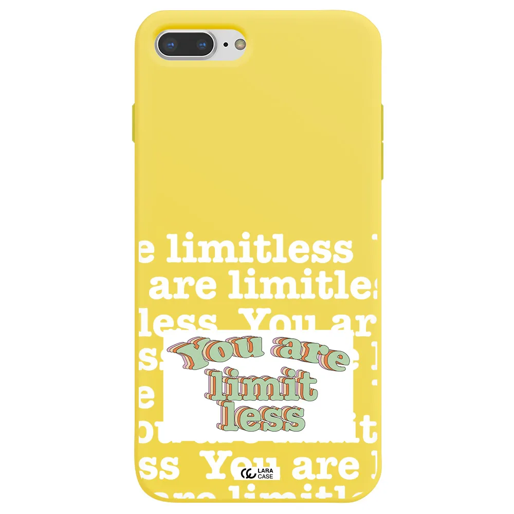 Limitless Apple iPhone 8 plus Silicone canary yellow Case